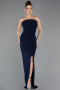 Long Navy Blue Prom Gown ABU5445