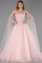 Long Powder Color Haute Couture Dress ABU5466