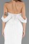 Long White Dantelle Plus Size Wedding Dress ABG170