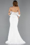 Long White Dantelle Plus Size Wedding Dress ABG170