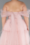 Long Powder Color Plus Size Haute Couture Dress ABU3621