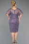 Lavender Midi Plus Size Cocktail Dress ABK2372