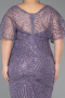 Lavender Midi Plus Size Cocktail Dress ABK2372