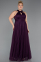 Purple Long Plus Size Evening Dress ABU3253