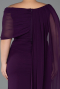 Long Purple Chiffon Plus Size Evening Dress ABU5419