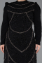 Long Black Plus Size Hijab Dress ABU5411