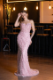 Long Powder Color Special Design Engagement Dress ABU5458