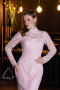 Long Powder Color Dantelle Haute Couture Dress ABU5462