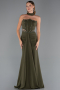 Long Olive Drab Evening Dress ABU5476