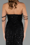 Long Black Beaded Evening Dress ABU5477