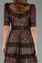 Brown Midi Dantelle Night Dress ABK1388