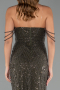 Long Olive Drab Beaded Evening Dress ABU5477