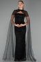Long Black Beaded Evening Dress ABU5483