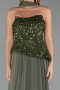 Long Olive Drab Chiffon Evening Dress ABU5486