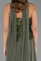 Long Olive Drab Chiffon Evening Dress ABU5486