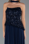 Long Navy Blue Chiffon Evening Dress ABU5486