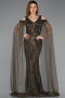Long Olive Drab Beaded Evening Dress ABU5497
