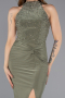 Olive Drab Long Evening Dress ABU5422