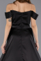 Long Black Satin Evening Dress ABU5507