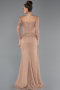 Long Onion Skin Dantelle Evening Dress ABU5509