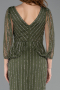 Long Olive Drab Stony Evening Dress ABU5475