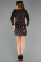 Mini Copper Sequined Velvet Party Dress ABK2477
