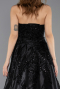 Long Black Beaded Evening Dress ABU5511