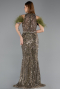 Long Olive Drab Evening Dress ABU5538