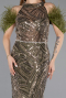 Long Olive Drab Evening Dress ABU5538
