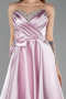 Long Powder Color Satin Evening Dress ABU5541