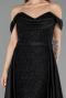 Long Black Beaded Evening Dress ABU5542