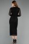 Midi Black Stony Cocktail Dress ABK2492