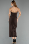 Midi Brown Party Dress ABK2495