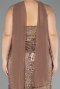 Long Copper Beaded Plus Size Evening Gown ABU5495