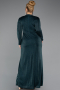 Long Emerald Green Plus Size Hijab Dress ABU5502