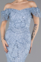 Long Indigo Beaded Evening Dress ABU5547