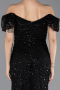 Long Black Beaded Evening Dress ABU5547