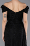 Long Black Laced Evening Dress ABU5553