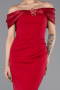 Red Off Shoulder Long Evening Dress ABU5562