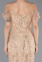 Long Gold Beaded Evening Dress ABU5557