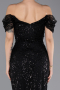 Long Black Beaded Evening Dress ABU5557
