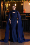 Long Navy Blue Evening Dress ABU5558