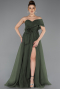 Long Olive Drab Evening Dress ABU5528