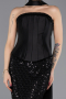 Long Black Beaded Evening Dress ABU5556