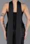 Long Black Beaded Evening Dress ABU5556