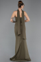 Long Olive Drab Mermaid Evening Gown ABU5566