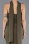 Long Olive Drab Mermaid Evening Gown ABU5566