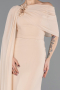Long Beige Chiffon Evening Dress ABU5418