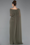 Olive Drab Long Chiffon Evening Dress ABU5418