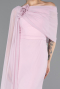 Powder Color Long Chiffon Evening Dress ABU5418